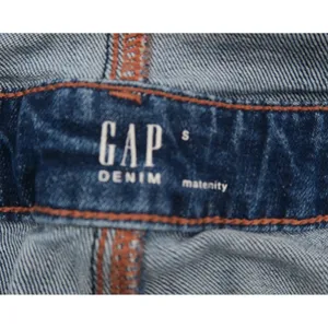 Gap Maternity Denim Overalls Medium Wash Stretch Cotton Blue Size S Small‎ thumbnail 2