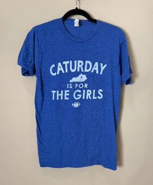 University of Kentucky Caturday Football Tee T Shirt Top Size Small thumbnail 1