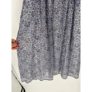 NSR Floral Lace Midi Dress Womens Large Blue White‎ Crochet Trim Cottagecore thumbnail 10