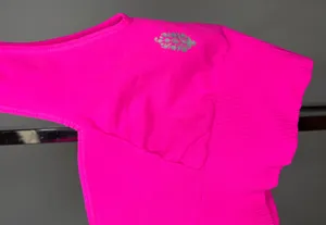 Free People Movement Good Karma Square-Neck Sports Bra Hot Neon Pink thumbnail 2