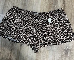 NWT joyspun xl silk cheetah print pajama shorts thumbnail 1