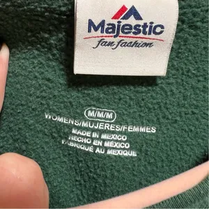 Women’s Medium Green Bay Packers V-Neck Majestic Hoodie Sweatshirt thumbnail 6