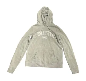 Hollister Embroidered Logo Grey Pullover Hoodie Size Small Streetwear Y2K thumbnail 1