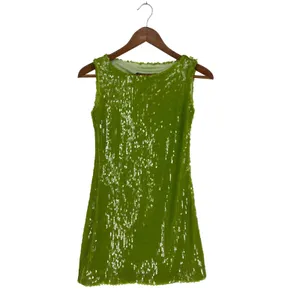 Kim Shui Lime Green Sequin‎ Embellished Mini Dress Size XS NWT thumbnail 2