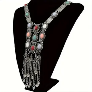 Retro Ethnic Style Long Tassel Sweater Chain Exaggerated Bohemian‎ Necklace thumbnail 9