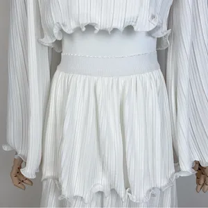 Elliatt Romanesque Tiered Midi Skirt in Ivory Size Small NWT thumbnail 8