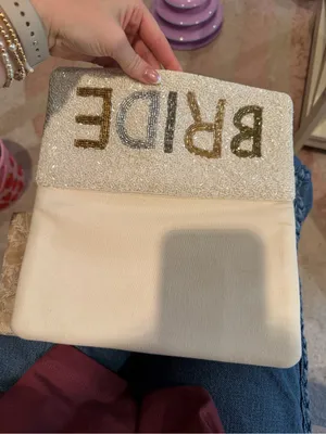 Bride Beaded White Clutch Bag thumbnail 8