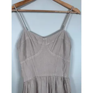 YFB Young Fabulous & Broke Maxi Dress Women M Blush Pink Boho Coastal linen thumbnail 3