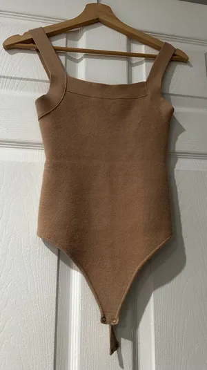 Abercrombie & Fitch Tan Knit Bodysuit thumbnail 1