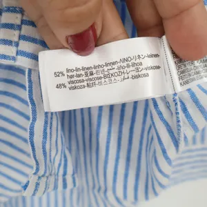 Zara Linen Button-Down Womens XS 4387/054/044 Blue White Striped Excellent thumbnail 5