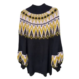 Free People Women's Scotland Sweater Mini Dress XS black thumbnail 2