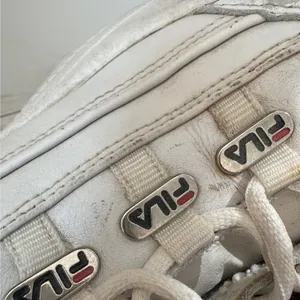 Y2K Vintage Fila 2002 Womens White Chunky Leather Lace up Sneaker sz 7 90s thumbnail 9