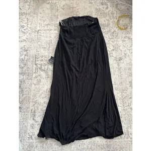 Lulus Excellent Sensation Black Strapless Ruffled Maxi Dress Size 1X NWT Formal thumbnail 6