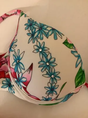 Recco Size Medium Brazilian Floral and Pink Underwire Bikini Set. New With Tags thumbnail 5