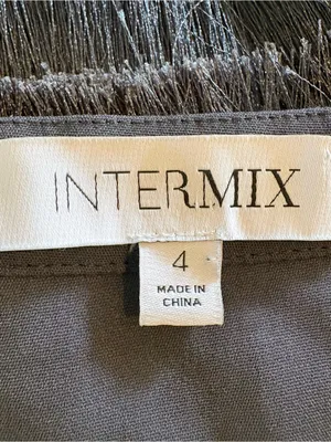 Intermix Raine Fringe Mini Skirt Gray Black Size 4 Flapper Party Cocktail Glam thumbnail 7