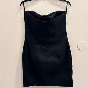 VTG Y2K Jessica McClintock Black Strapless‎ Ruched Mini Cocktail Dress LBD Sz 14 thumbnail 2