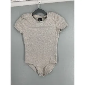 GAP Womens Bodysuit Gray Heather Short Sleeve Crew Neck XS thumbnail 2