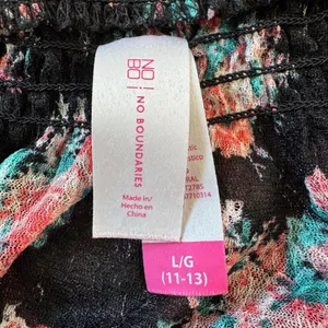 No Boundaries Sheer Black Floral Print Blouse thumbnail 7