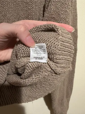 Evereve Naia Off Shoulder Pullover Sweater Slouchy Reverse Seams Taupe Medium thumbnail 7