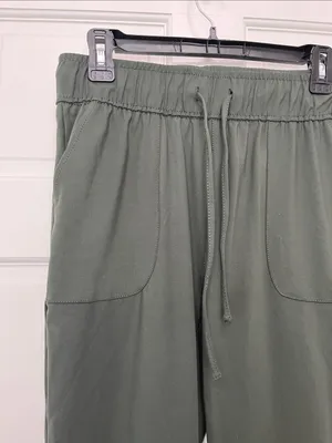 RachelZoe Dark Green Drawstring Pull On Waist Joggers - Size 6 thumbnail 3