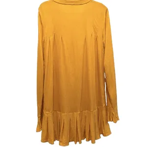 Free People NWT $78 Fall or Summer Struttin Mini Dress Bell Waffle Ruffle Hem L thumbnail 2