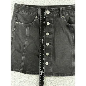 American Eagle‎ Skirt Women 6 High Rise A Line Button Front Denim thumbnail 5