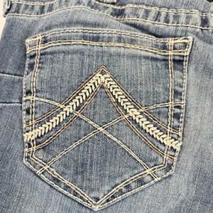 Ariat REAL Denim Womens Mid Rise Straight Leg Jeans Medium Wash‎ Western 29R thumbnail 13