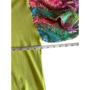 Fantastic Fawn Women's Lime Green & Colorful Sleeves thumbnail 3