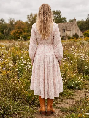 Free People Ethereal Dainty Cottage Pappiet Midi Dress Maxi Top Size Small thumbnail 3
