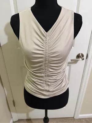 Abercrombie Soft A&F Collection Ruched Tank Top Medium thumbnail 2