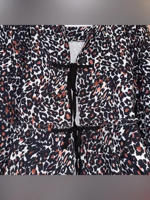 Amazon NEW cheetah print blouse thumbnail 2