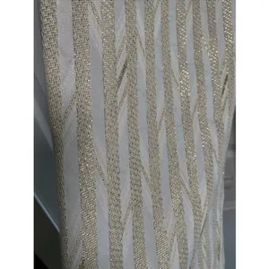 Porridge Gold Stripe Wide Leg‎ Pants Womens Size 10 White Jacquard High Rise thumbnail 2