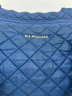 MZ Wallace Quilted Deep Blue Travel Tote with Padded Handles thumbnail 4