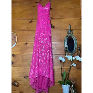 NWT Lulus Perfect Enchantment Hot Pink Sequin Lace-Up Mermaid Dress Ball Sz XXS thumbnail 2