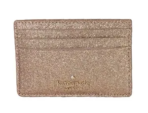 Kate Spade Sparkling glitter rose gold card holder Wallet thumbnail 1