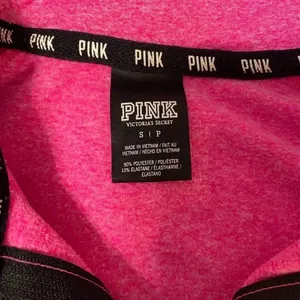 Victoria's‎ Secret Pink Ultimate 1/4 Zip Pullover Jacket Pink Black Small thumbnail 3