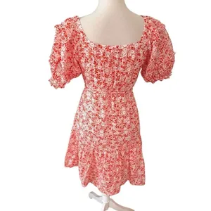 Olivia James Red White Floral Mini Dress XS thumbnail 2