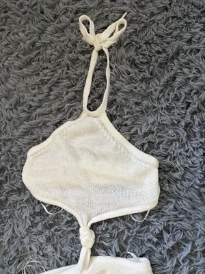 White Halter Dress thumbnail 3