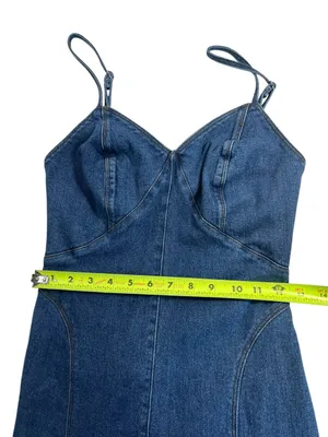 House of Harlow 1960 Denim A line Midi Dress thumbnail 9