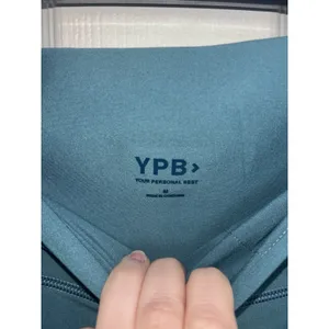 Abercrombie Fitch YPB Teal High Waist Biker Shorts Stretch Workout Gym M thumbnail 3