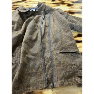 Kut From The Kloth Women Faux Suede Size‎ Medium Zip Jacket Leopard Print Preppy thumbnail 10