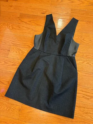 Madewell Sheath Dress Faux Leather Panel Size 12 Career Cocktail Minimalist thumbnail 2