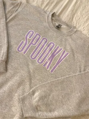 Spooky Crewneck Gray Size L thumbnail 2
