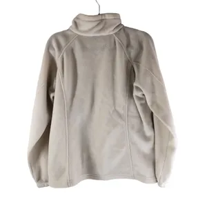 Columbia Womens Fleece Jacket Full Zip Pockets Cinch Waist Ivory 1X thumbnail 4