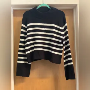 J. Crew Chunky Crew Neck Merino Wool Blend Striped Sweater. Size-Small thumbnail 3