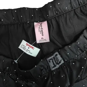 Juicy Couture Black Satin Blinged Womens Pajama Set Size Xlarge thumbnail 7