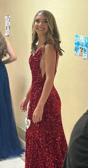 Prom/pageant Dress Red Size 0 thumbnail 1