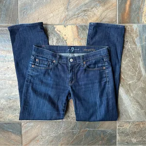 7 For All Mankind Straight Leg Jeans Low Rise Women's Size 27 USA thumbnail 10