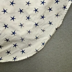 Frank & Eileen Barry White Navy Blue Star Print Cotton Button Down Shirt Small thumbnail 9