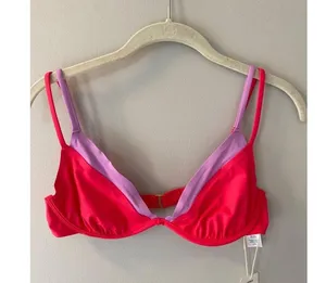 L*Space Seamless Zendaya Bikini Top - Hot Cherry Jewel MSRP $119 large thumbnail 2